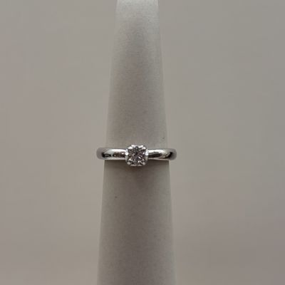 14KW Round Solitaire Ring