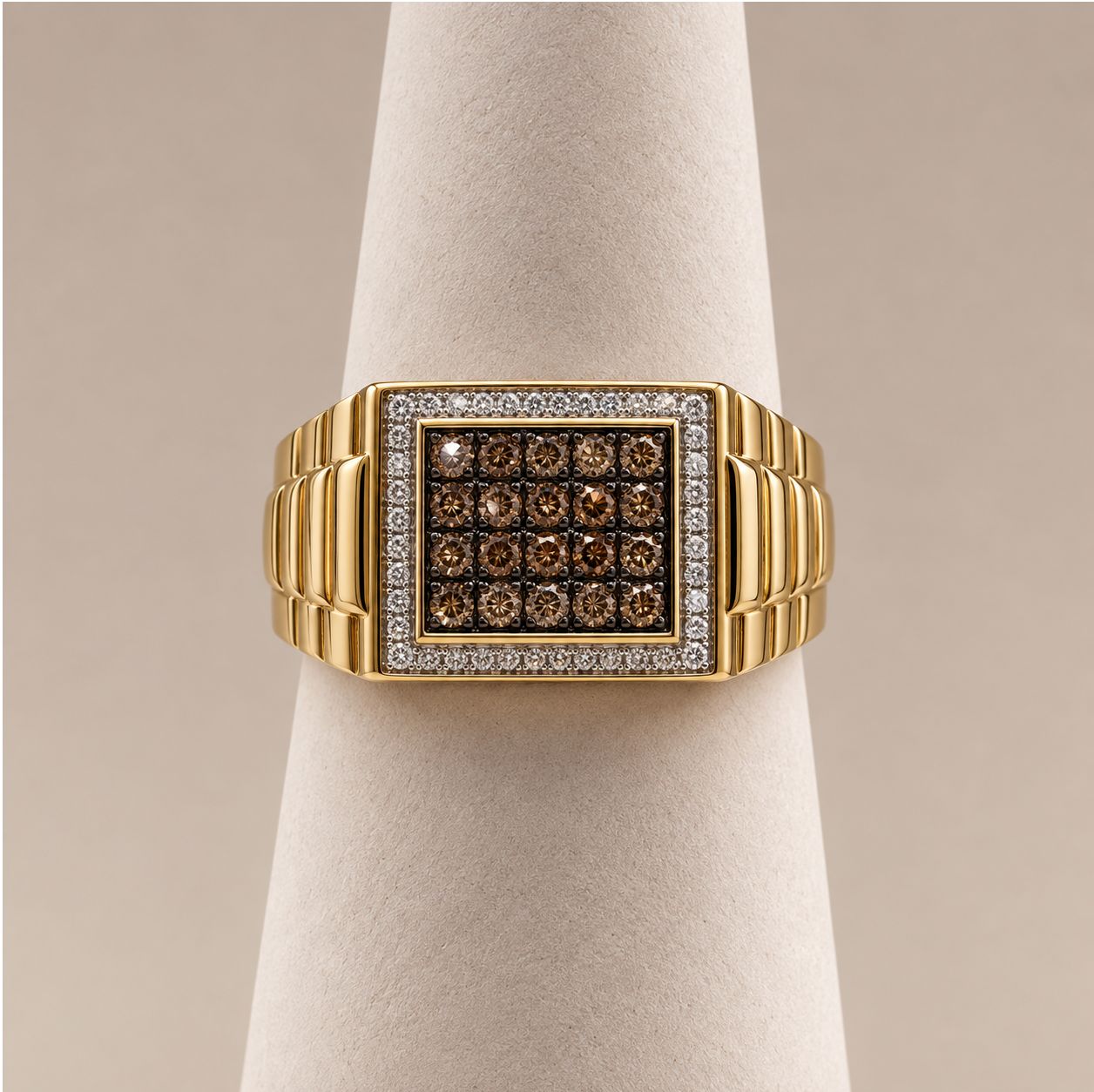 Men's Gold Chocolate Diamond Ring (5.3g)