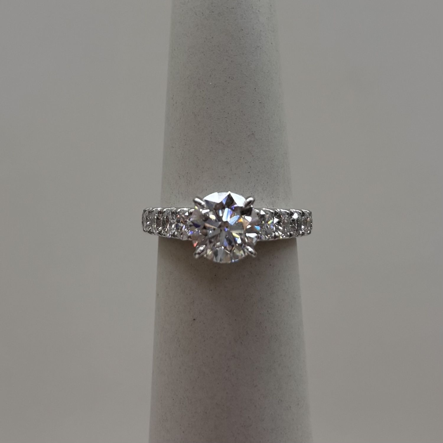 14KW "Ophelia" LM w/ L-Round Brilliant 1.90ct VS1 Diamond Ring