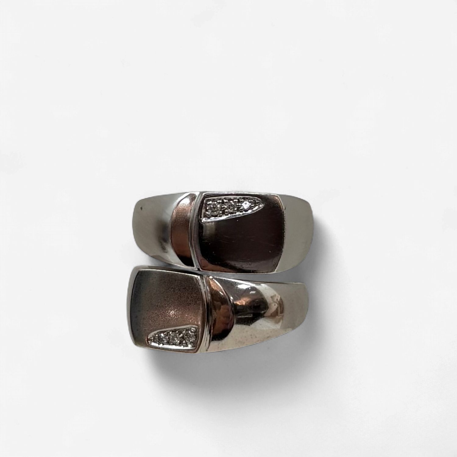 10KY Men's 3-Stone Engravable Block Ring (6.3g)