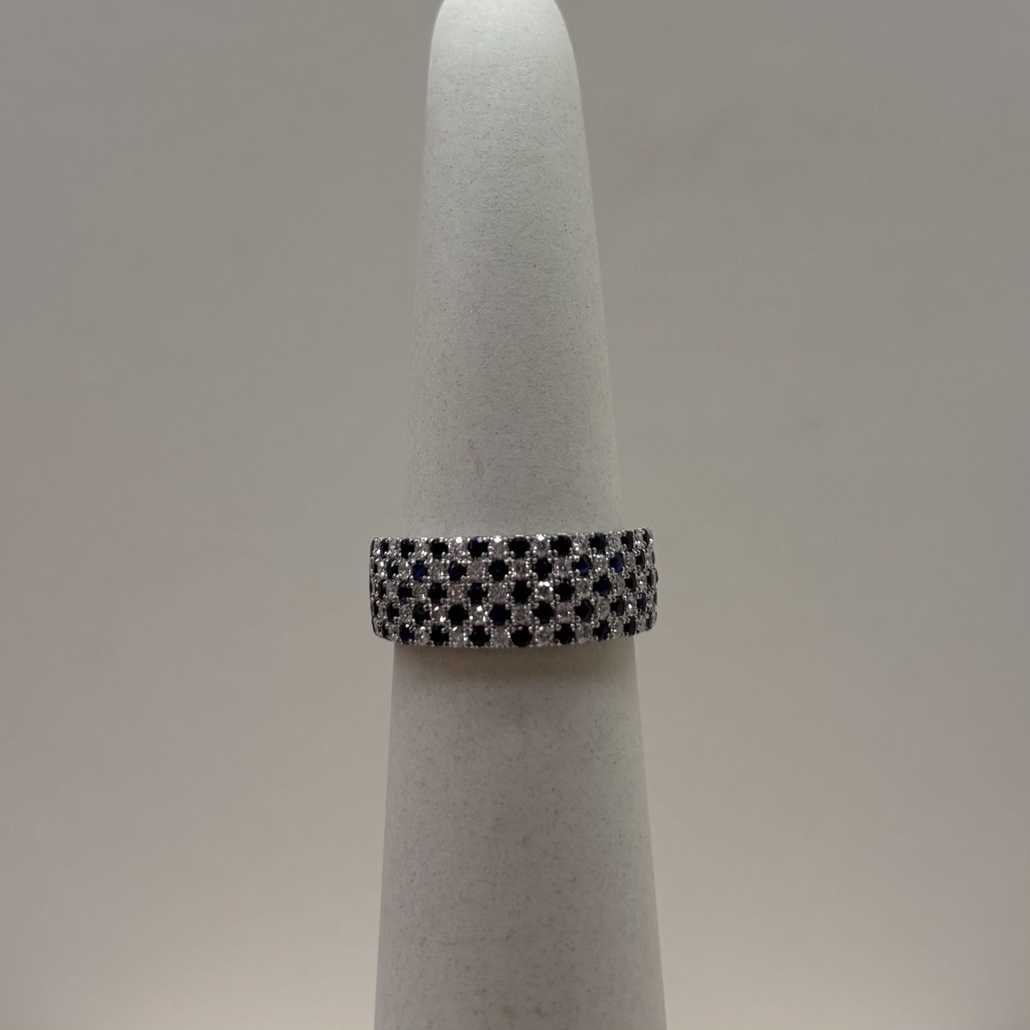 14KW Sapphire &amp; Diamond Band S Kashi