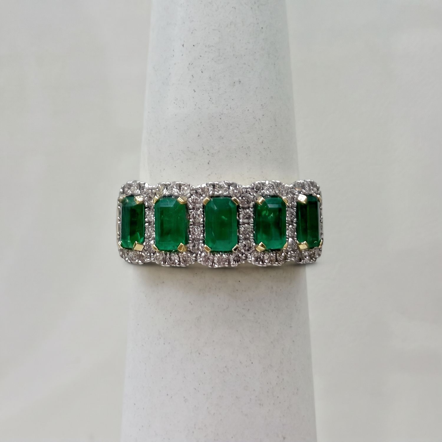 Baguette Emerald Diamond Ring (6.5g)