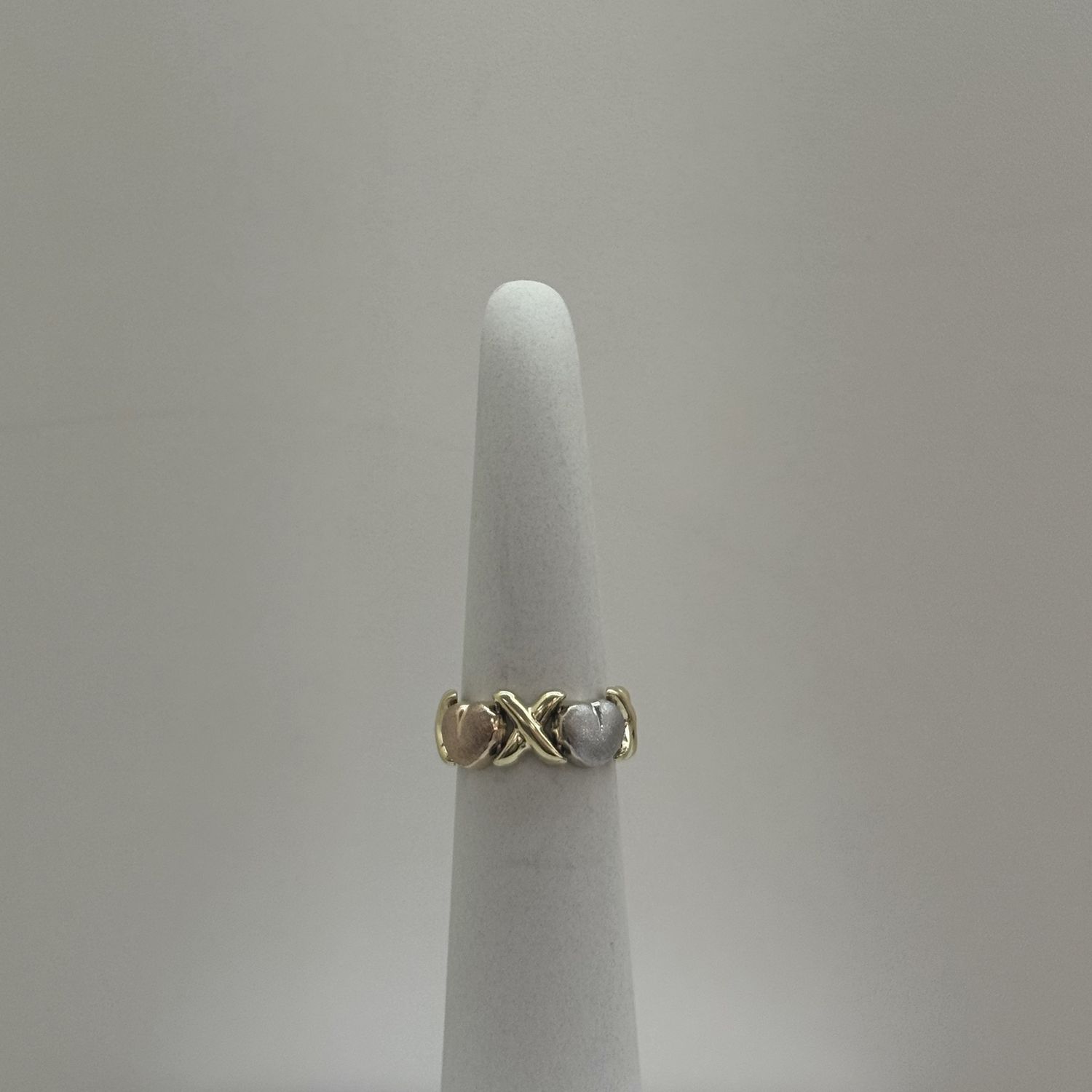 3-Tone Hearts Ring
