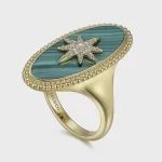 14K Y.Gold Dia&amp;MA LR