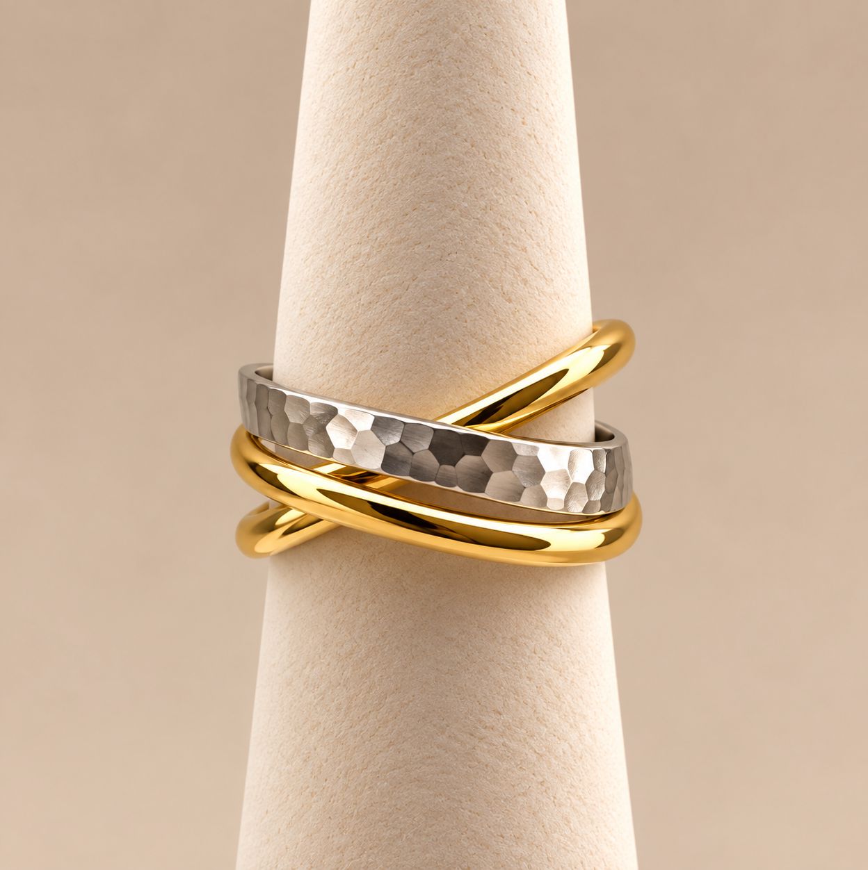 Gold Two-Tone Bijouterie Bypass Ring (7.5g)