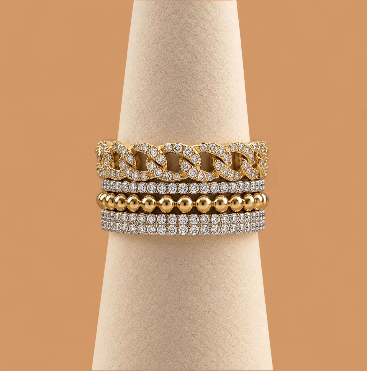 Diamond Easy Stackable Ring 1ct-Bujukan