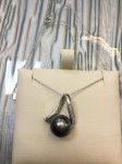Diamond and Tahitian Pearl Necklace w/Chain