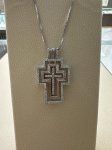 Diamond Triple Cross Pendant