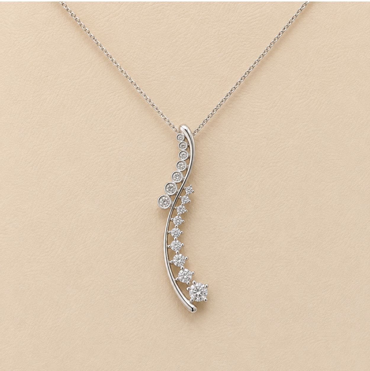 14KW Diamond "Stem" Pendant