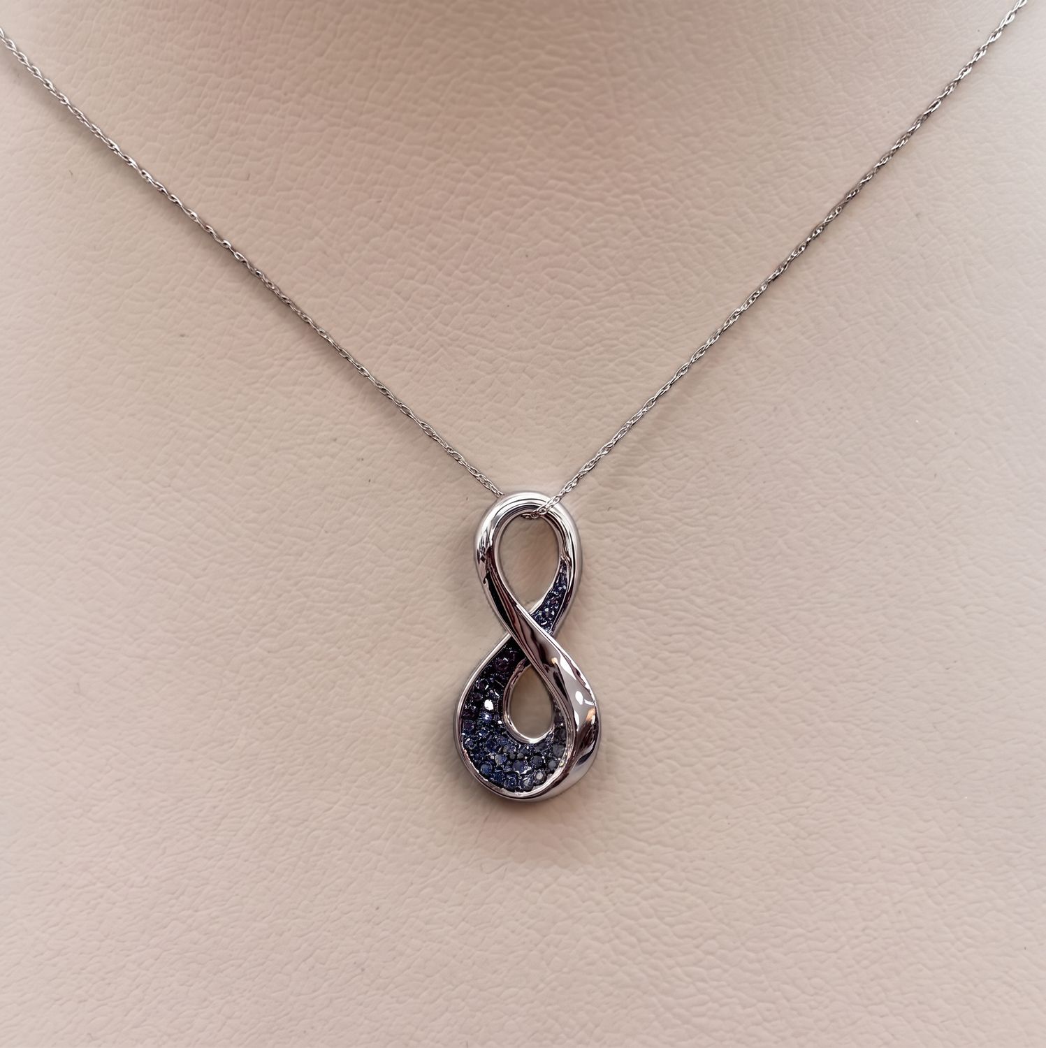 Blue Diamond Infinity Pendant