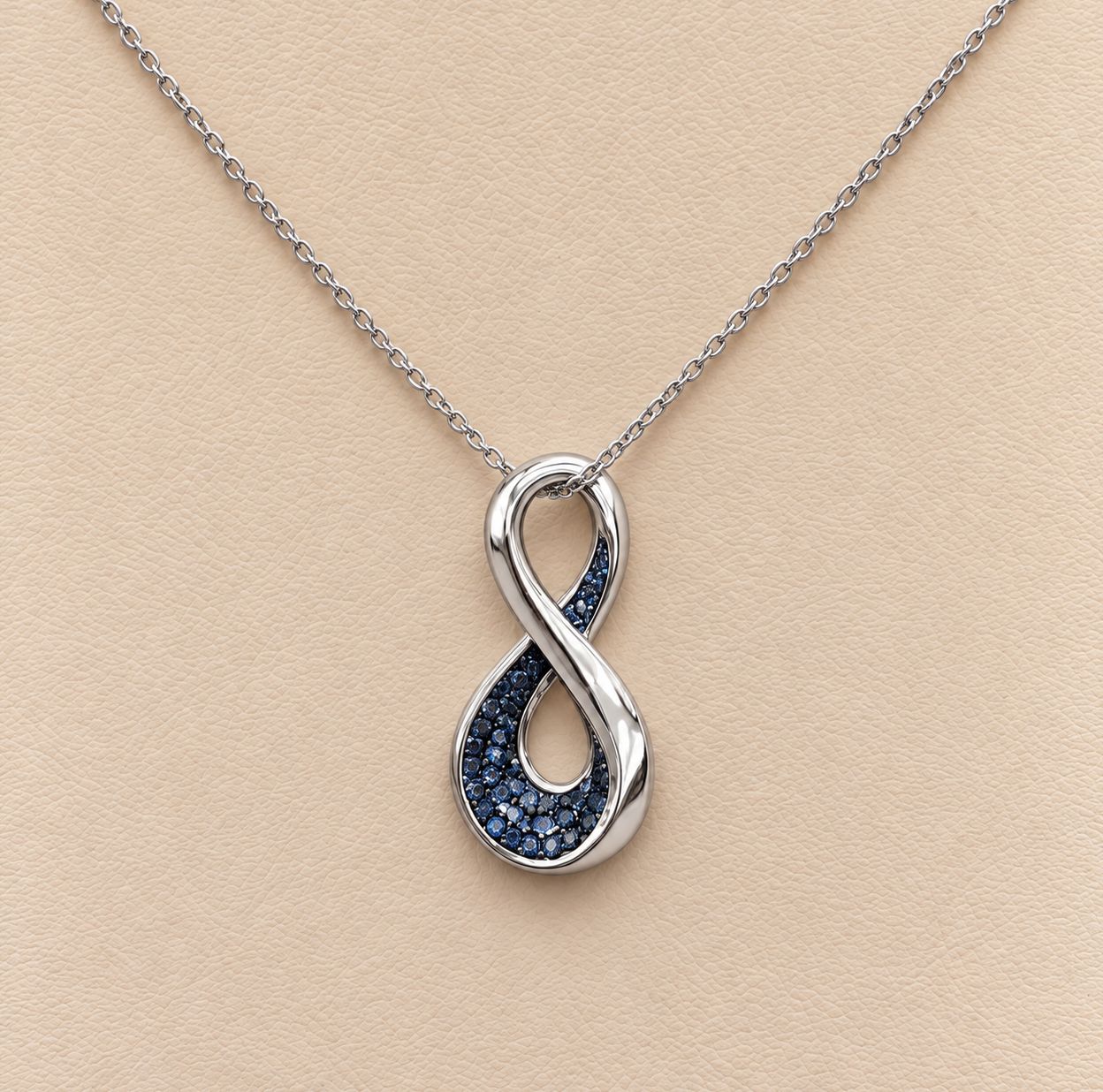 Blue Diamond Infinity Pendant