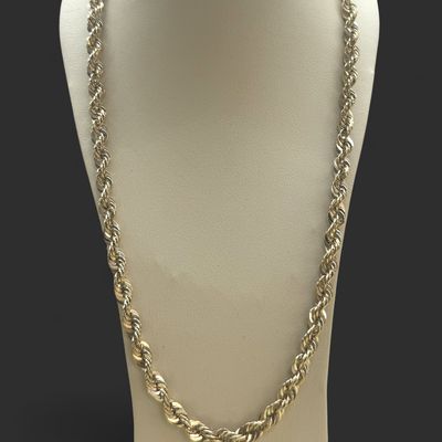 10kt 5.5MM HSL Rope 18IN YG Chain