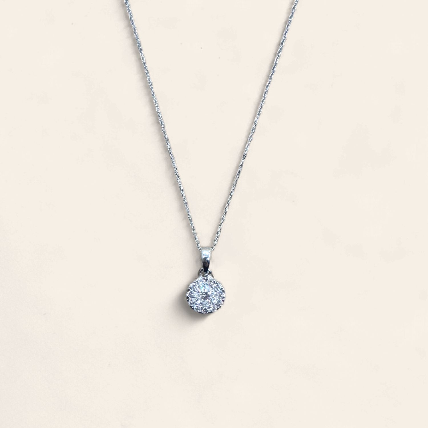 Diamond Halo Pendant (0.50ct)