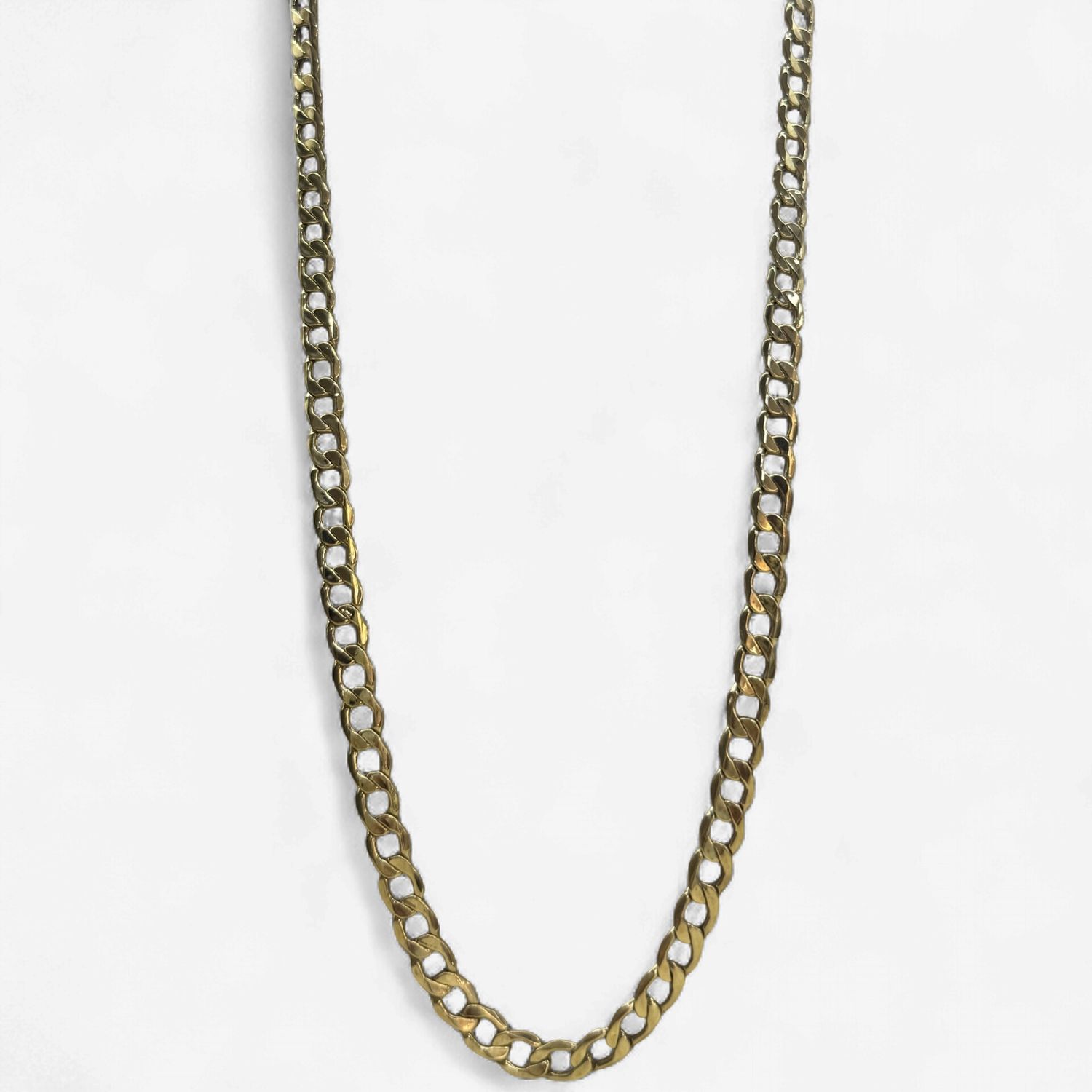 10k Gold 5mm Curb Chain (6.7-6.8g) (18in)