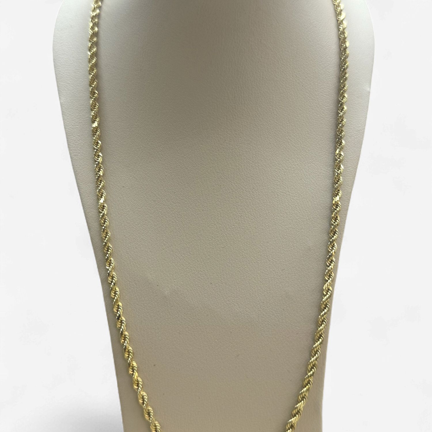 10k White Gold Rope Chain-(9.2g)