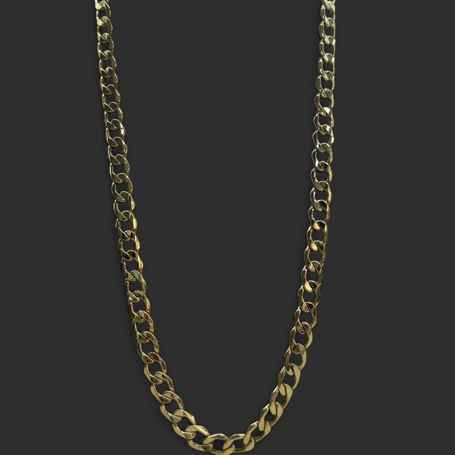 10kt 6.7MM HC AD 22IN YG Chain