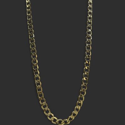 10kt 6.7MM HC AD 22IN YG Chain