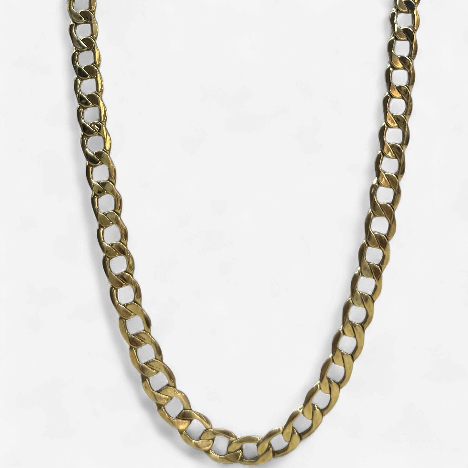 10k Gold 6.7mm Curb Chain (10.9-11g) (20in)