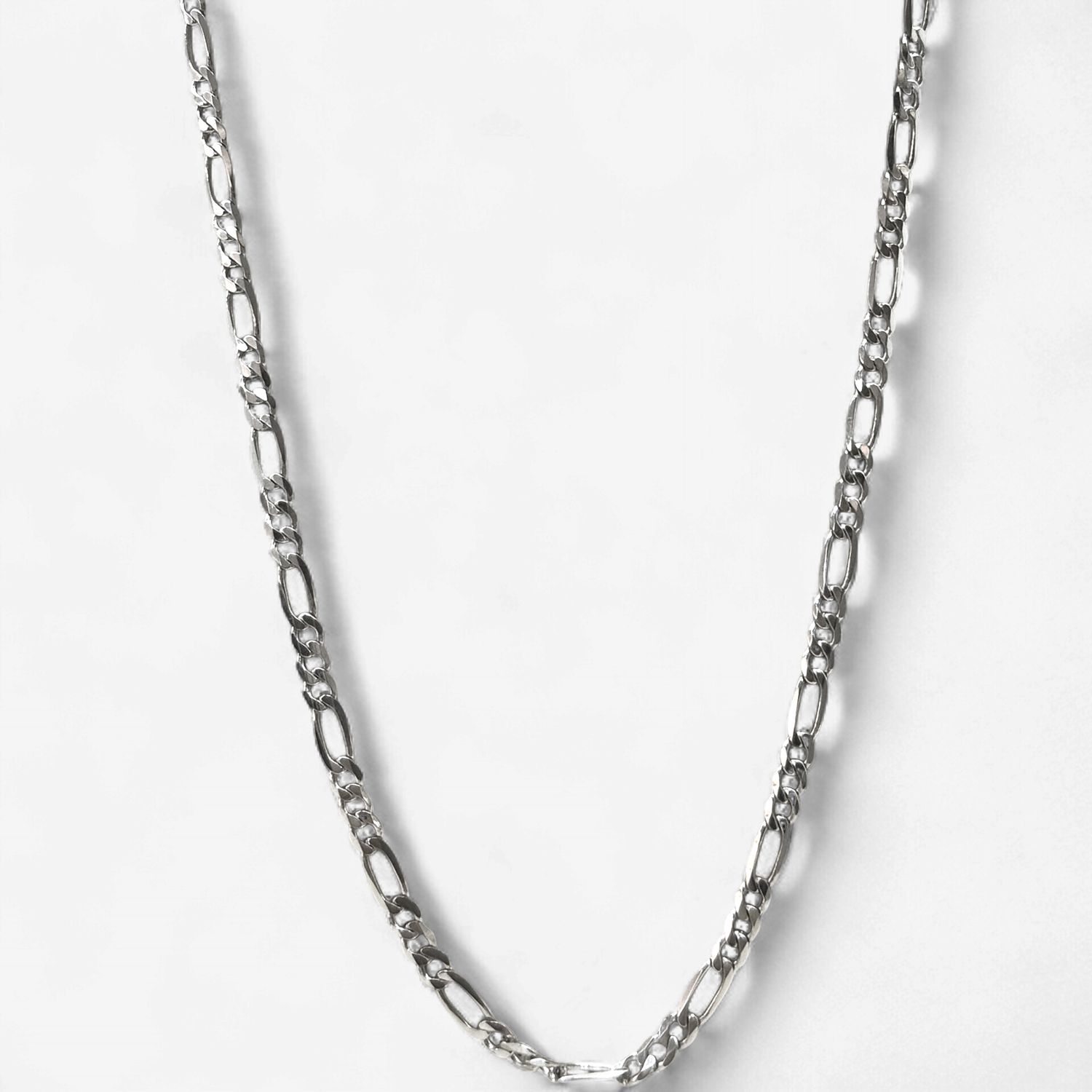 10k White Gold Figaro Chain  (7.2g)