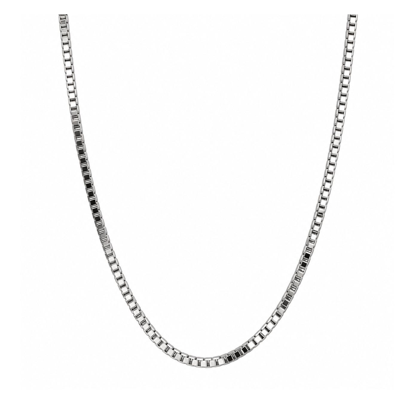 White Gold 2mm Box Chain (2.4g)