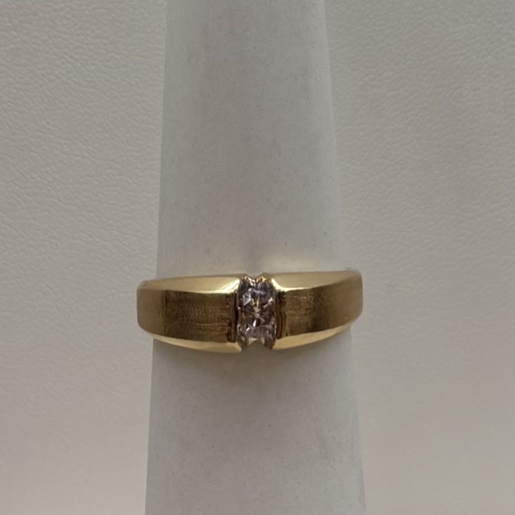 14KY Men's Diamond Ring (Size 10/Resizeable)
