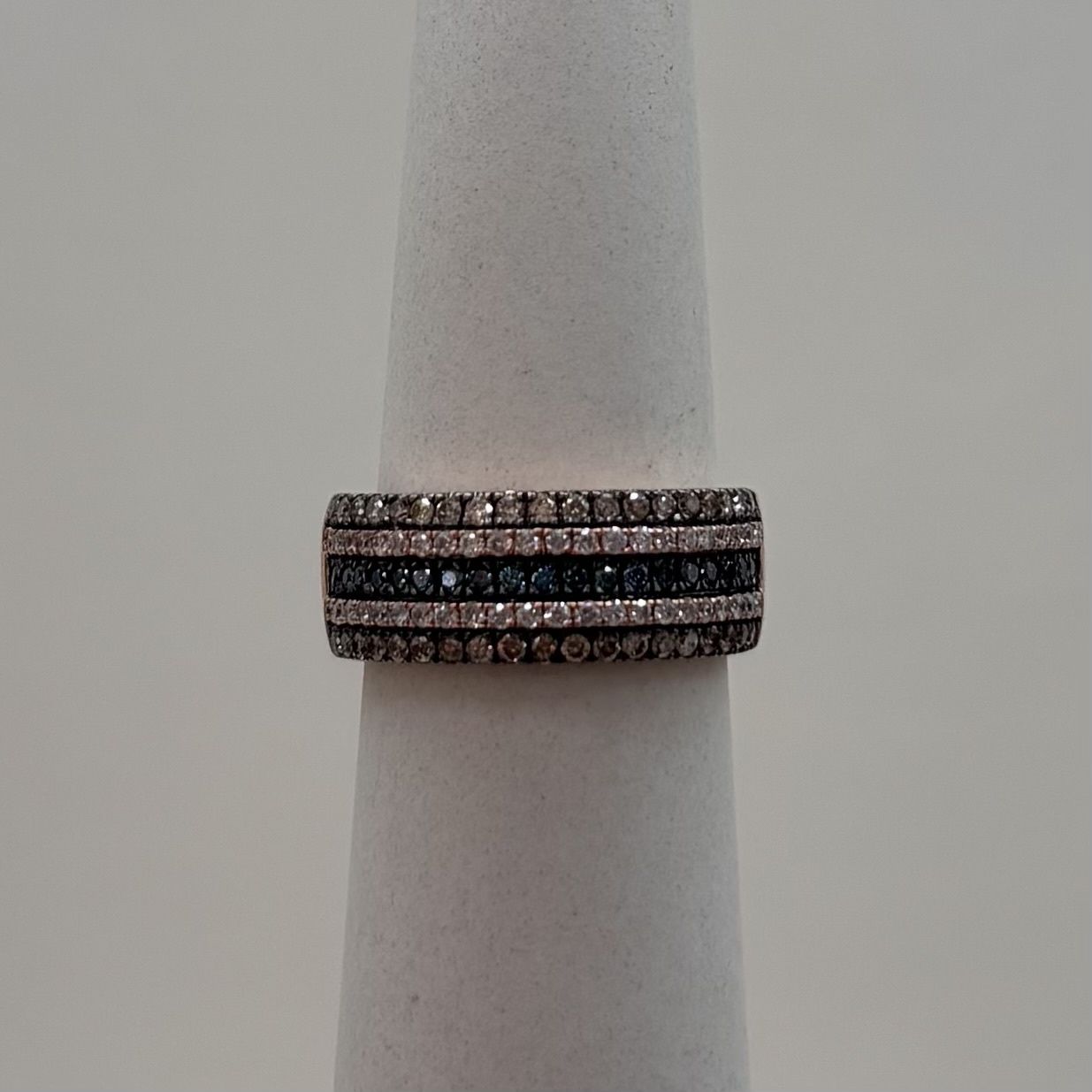 10KR Blue &amp; Chocolate Diamond (1.0tdw) Ring