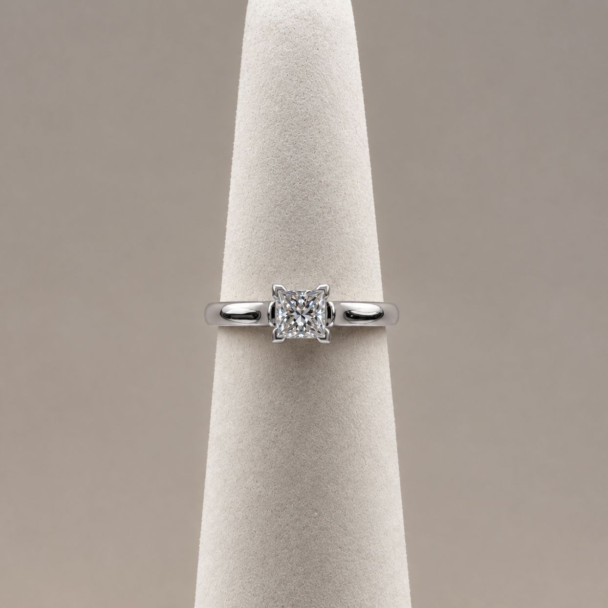 Princess Solitaire VVS Diamond Ring