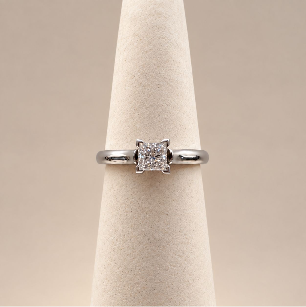 Princess Solitaire VVS Diamond Ring
