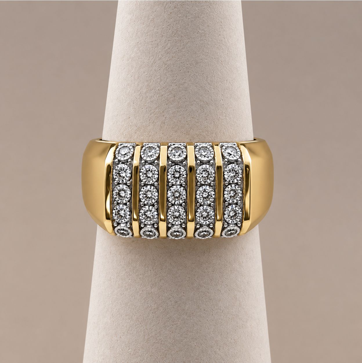Men's 5-Column Diamond Ring (4.7g)