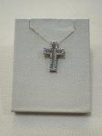Medium Diamond Cross Pendant w/chain