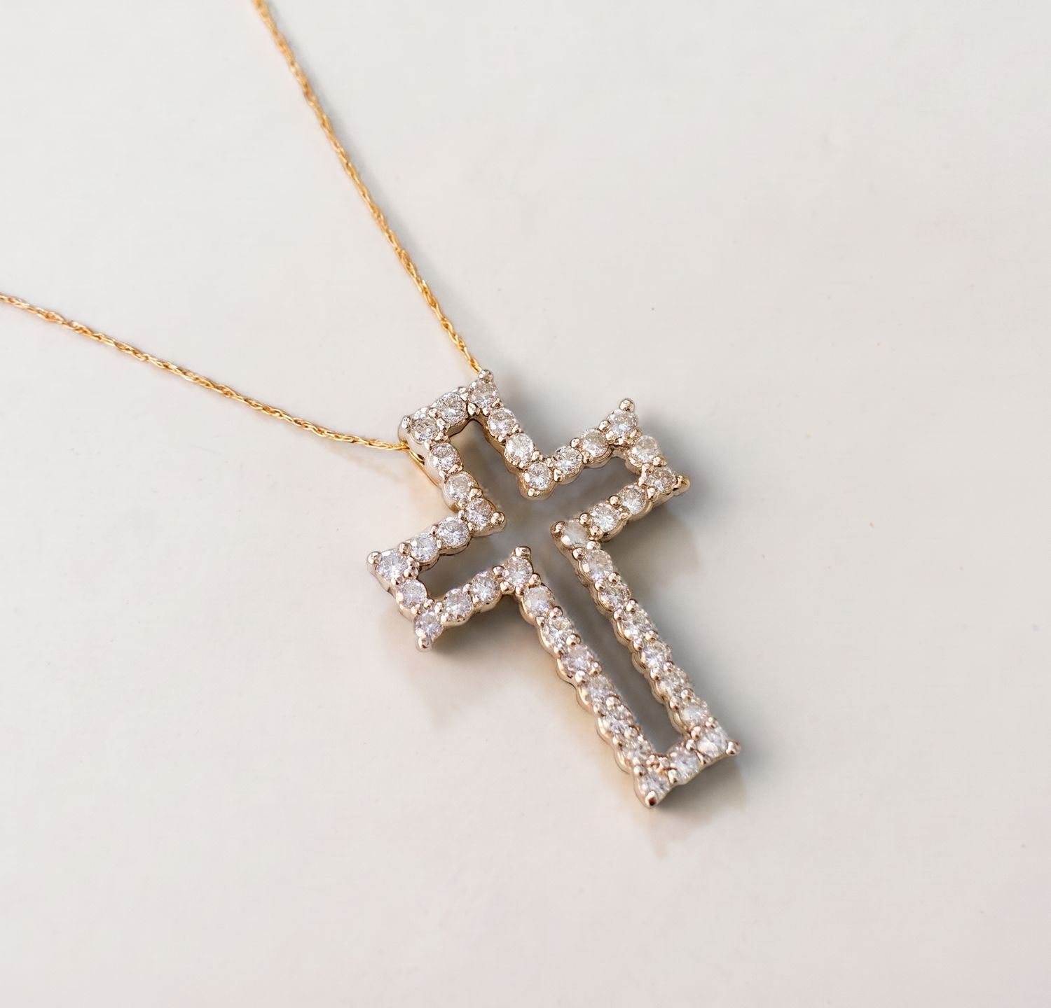 Medium Cross Diamond Pendant