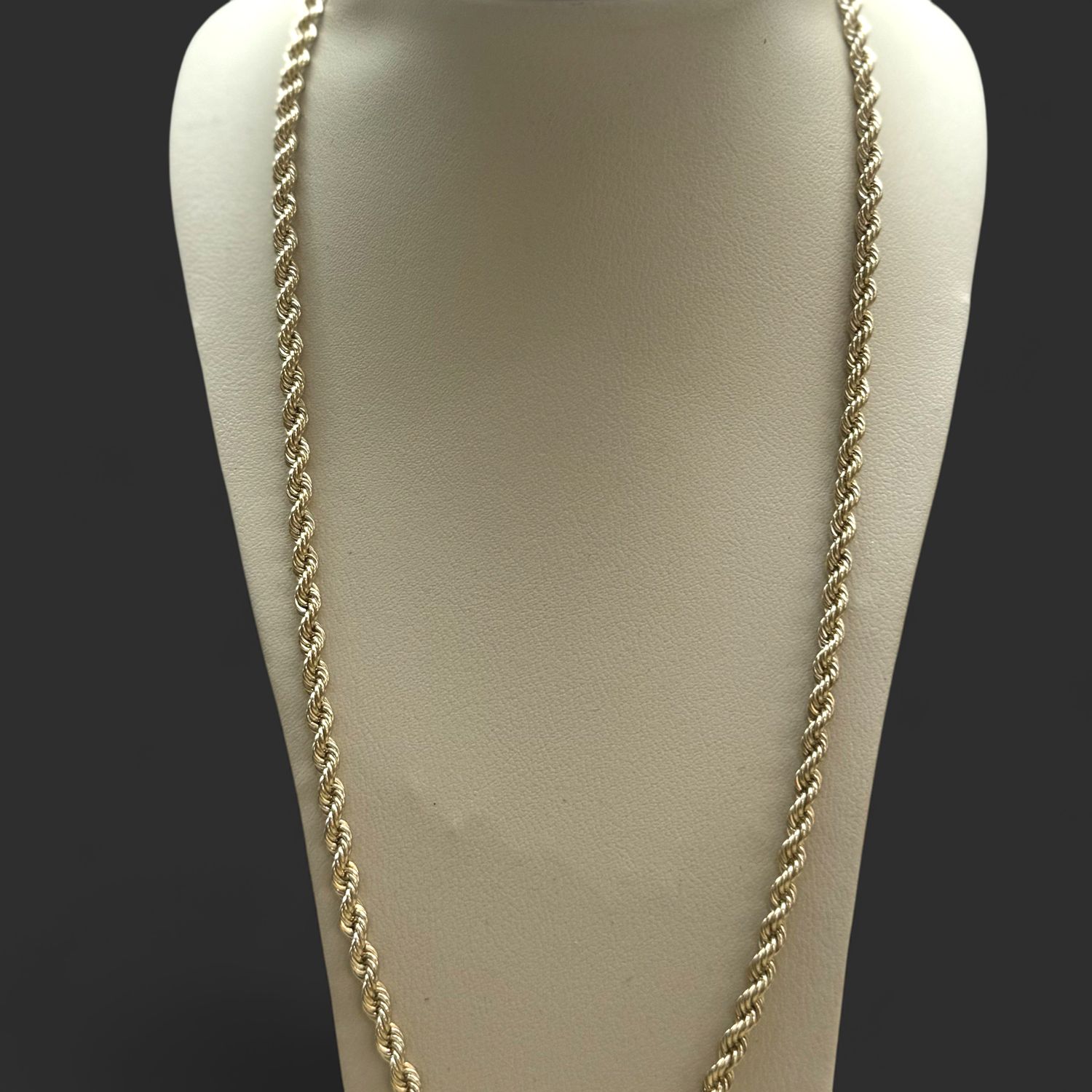 10kt 2.3MM HSL Rope 16in YG Chain