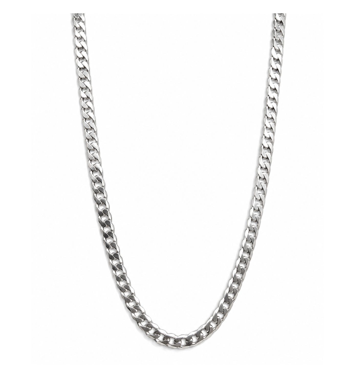 White Gold Curb Chain (5.8g), Size: 16in