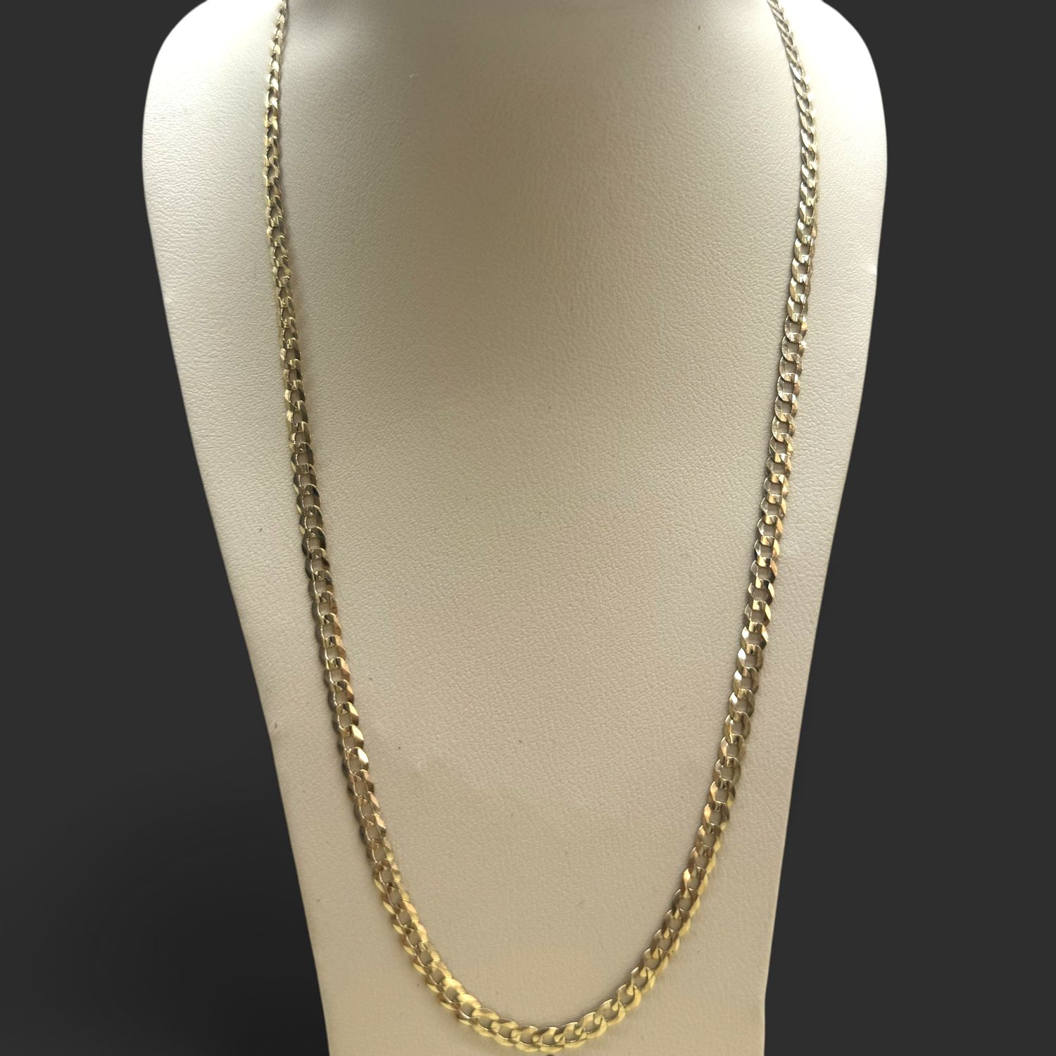 10kt Curb Chain.., Size: 22 Inch