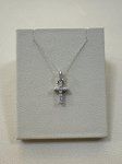 Diamond 18kt Cross Pendant w/Chain