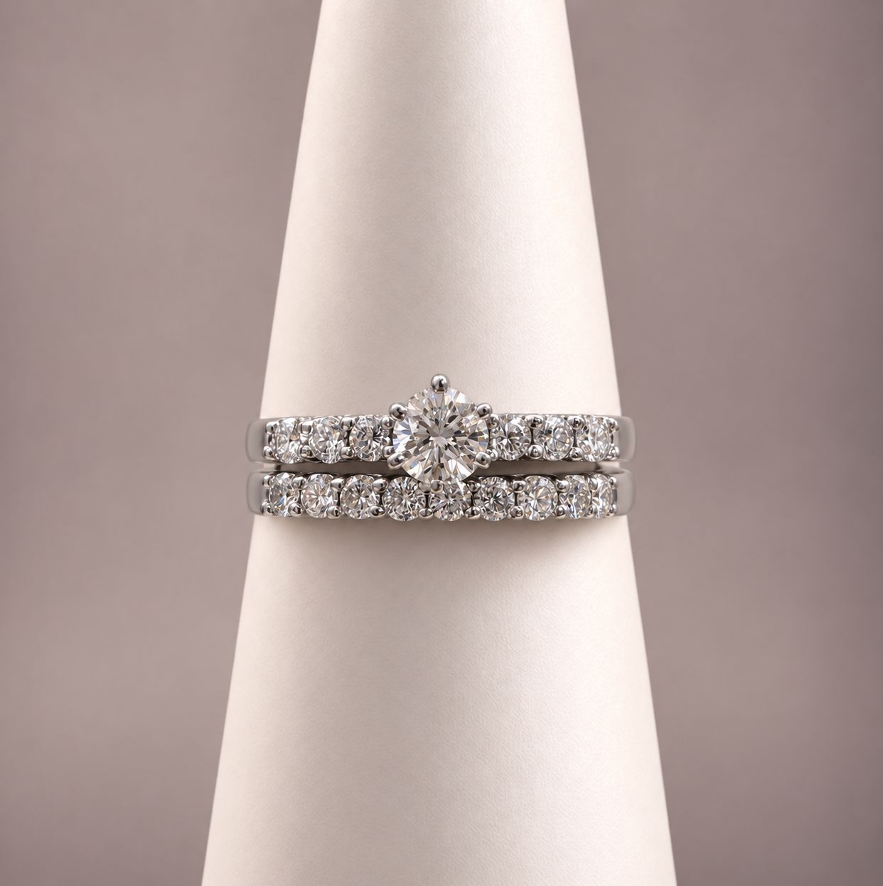 6-Stone Diamond Bridal Set w/ 8-Stone Band
