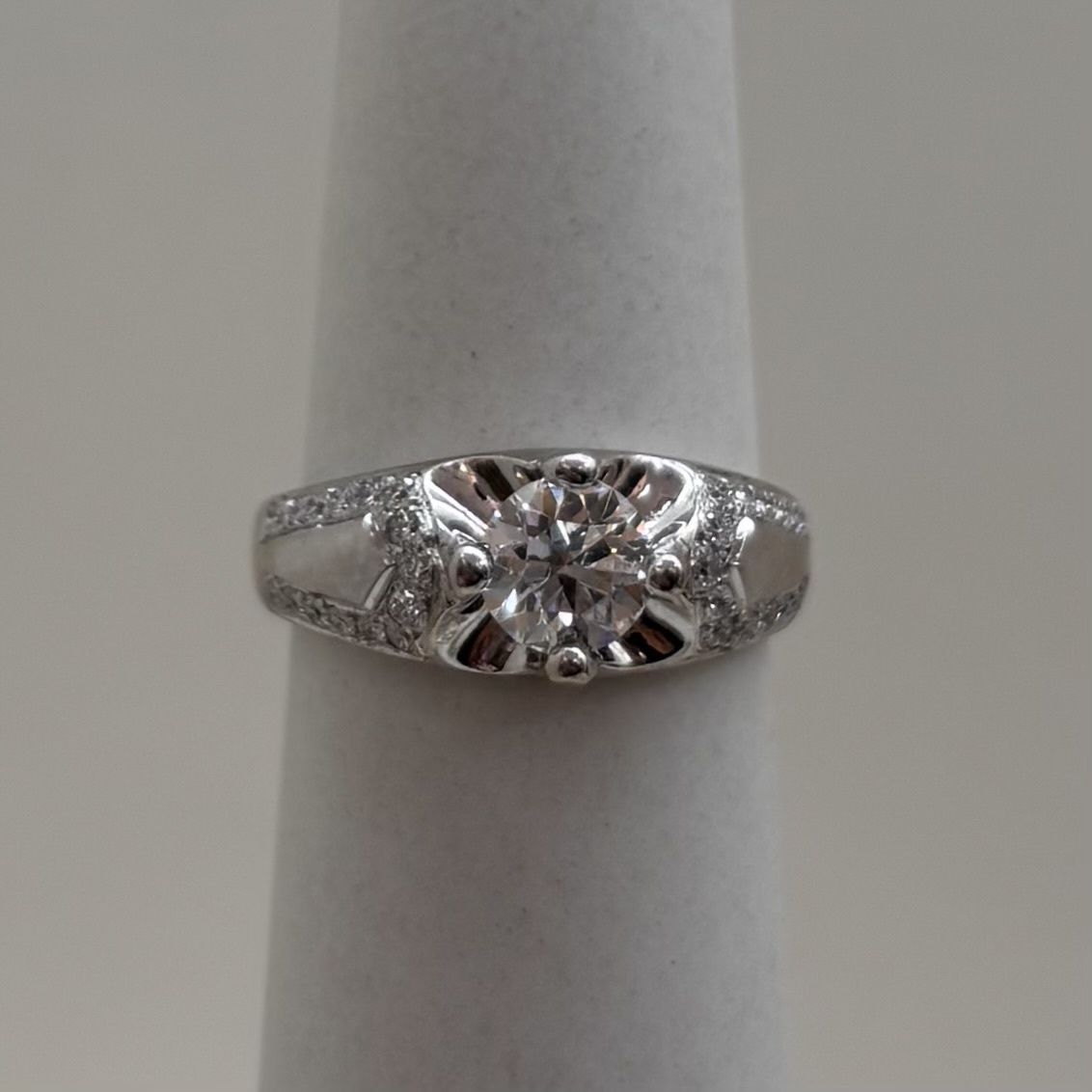 18KW "Olga" Diamond Ring (0.75ct Center Stone)