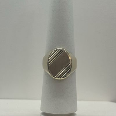 Men's Oval Block Ring
