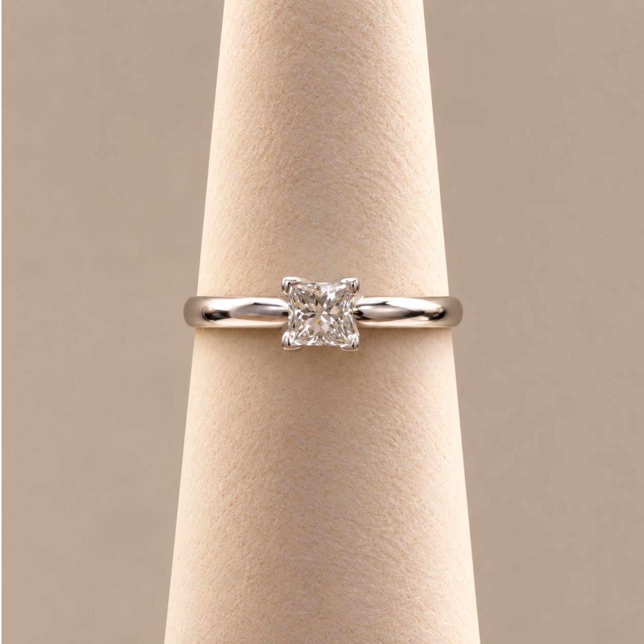 Petite Princess Cut Diamond Solitaire Ring