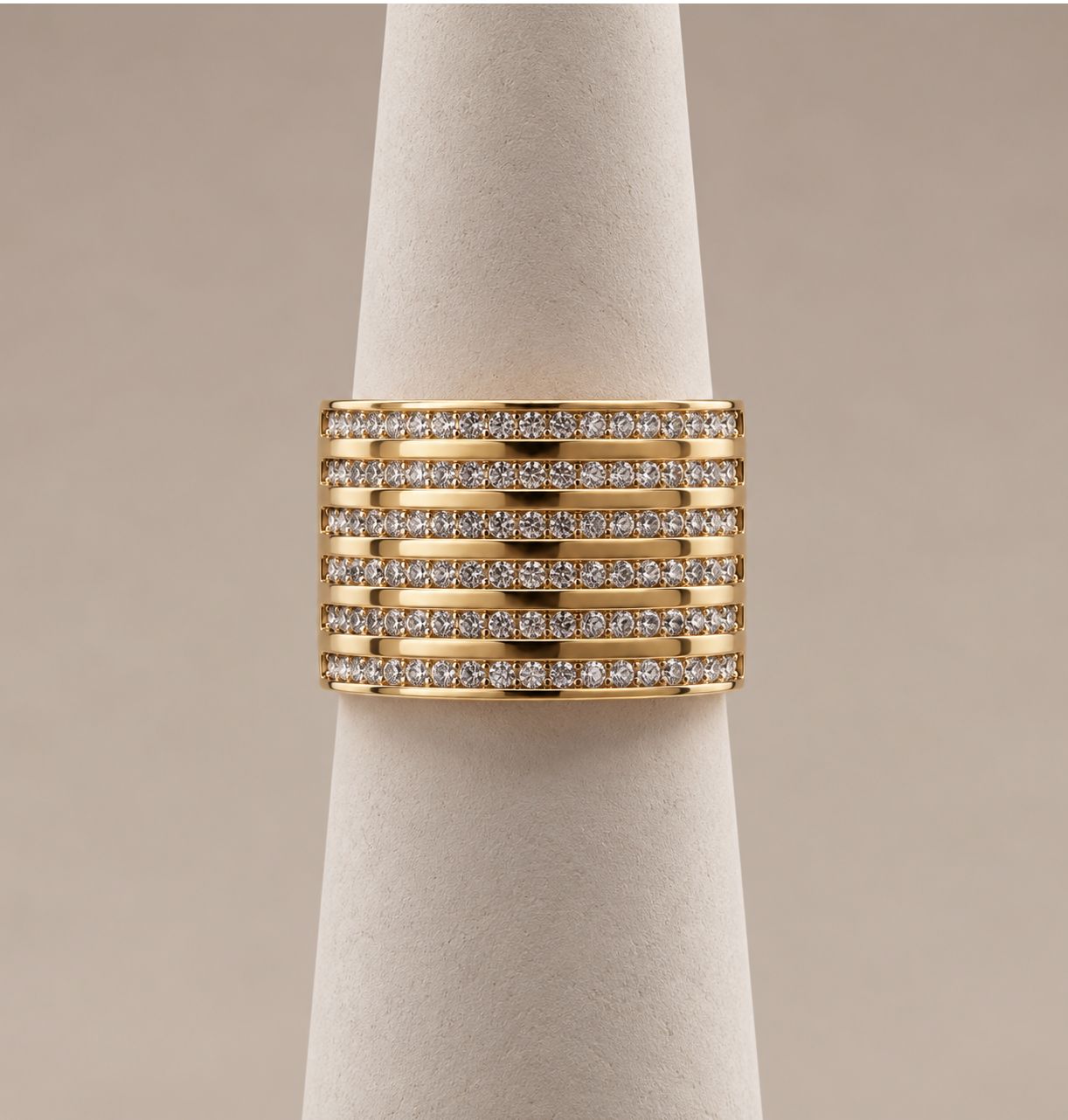10k Yellow Gold CZ Cocktail Ring (4.8g)