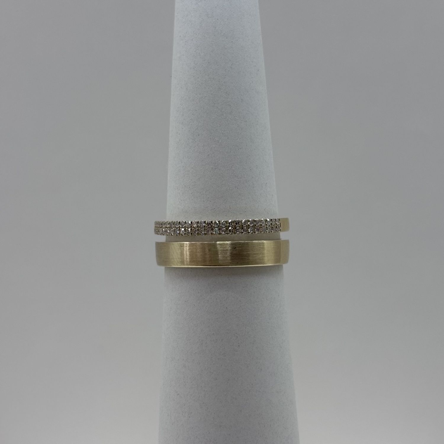 14KY Double Band Diamond Ring Bassali