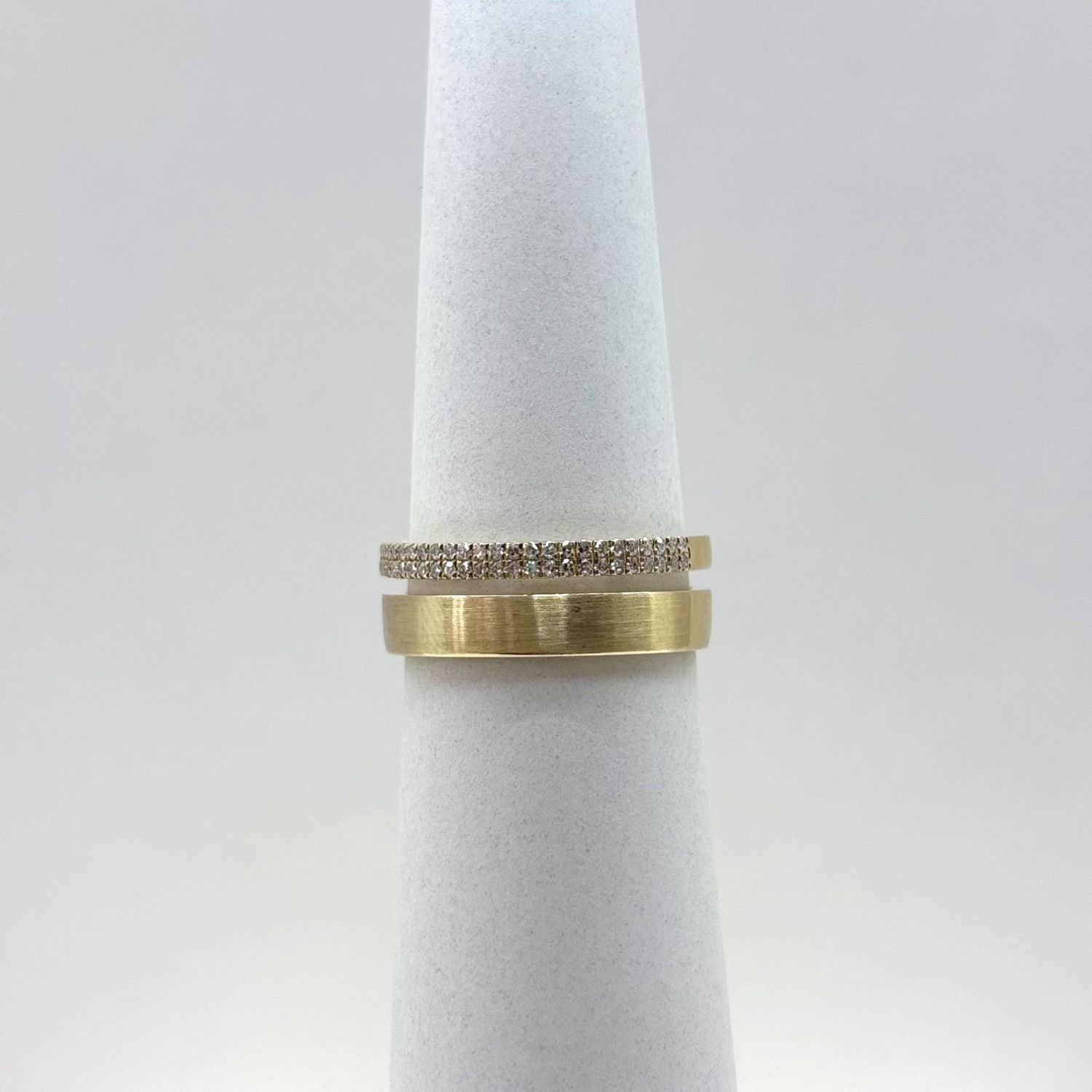 14KY Double Band Diamond Ring Bassali