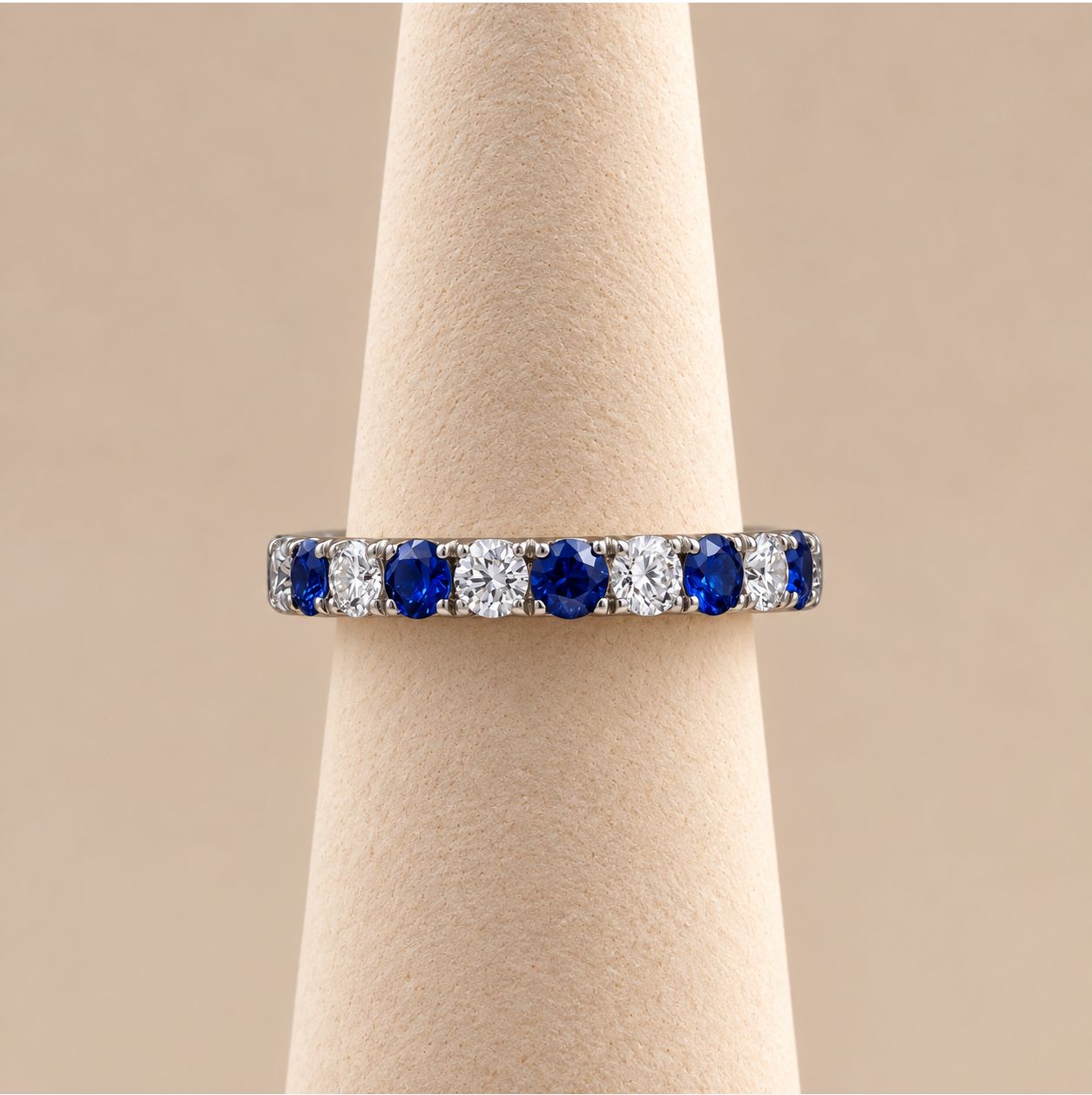 Alternating Sapphire and Diamond Band (2.5g)