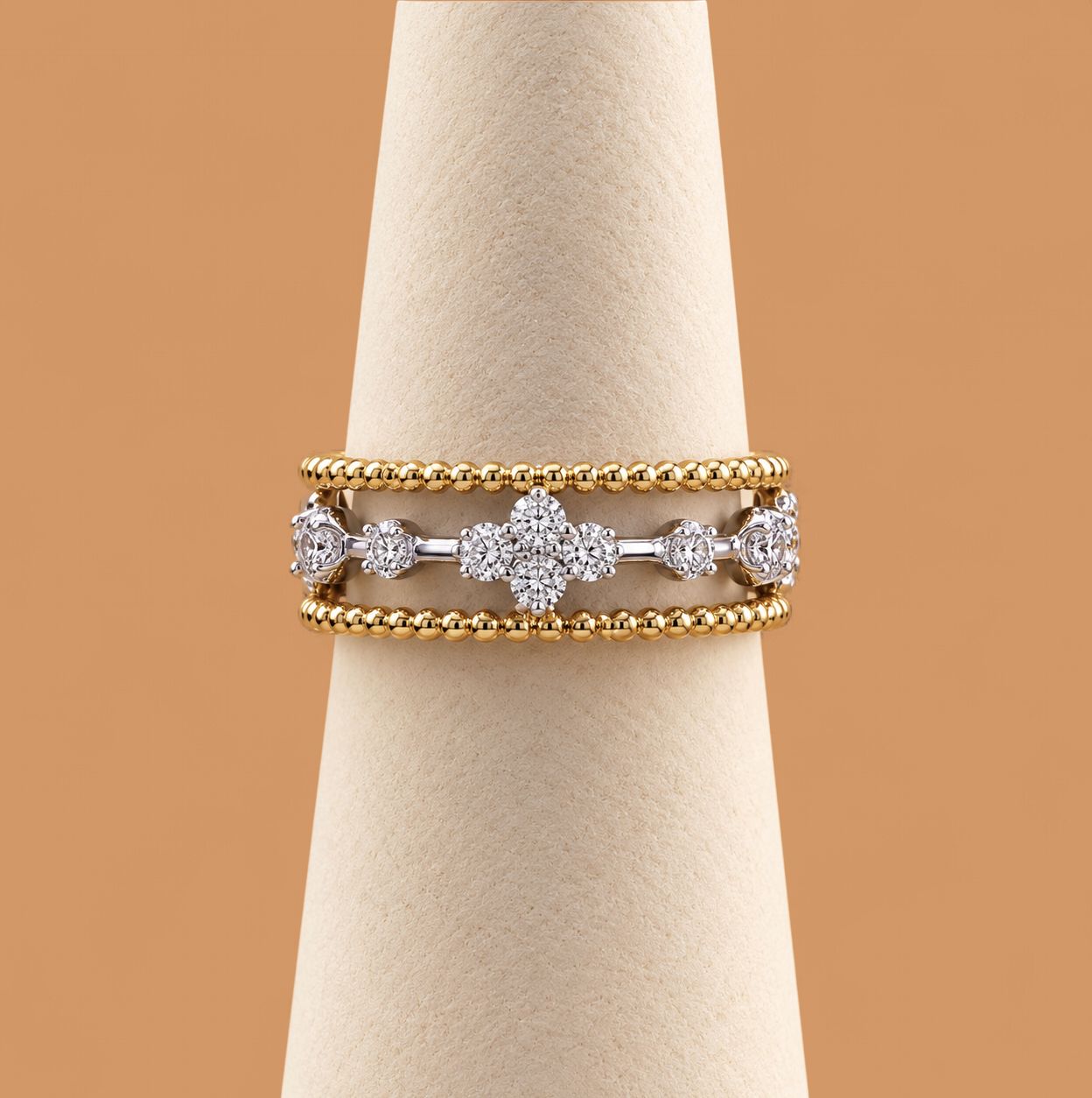 Gold Diamond Stackable Ring-Bujukan
