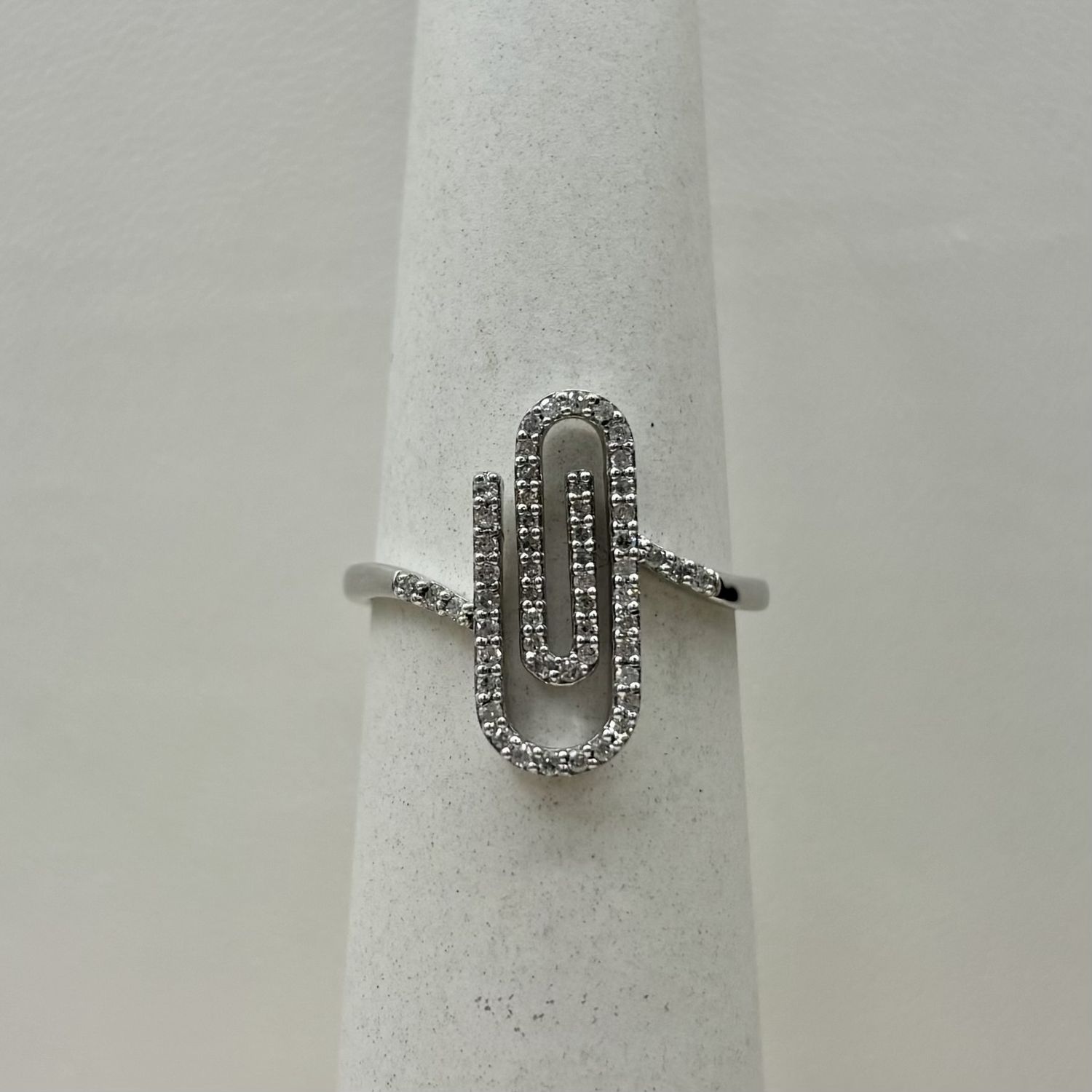 10KW Paper Clip Diamond Fashion Ring (2.2g)