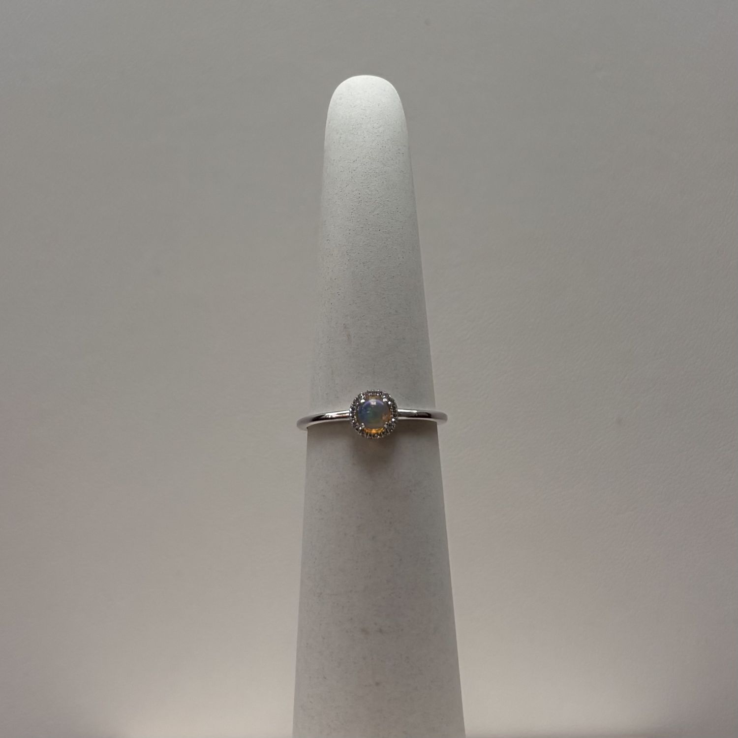 14KW Opal &amp; Diamond Ring