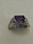 Eme Amethyst/Dia Cocktail Ring
