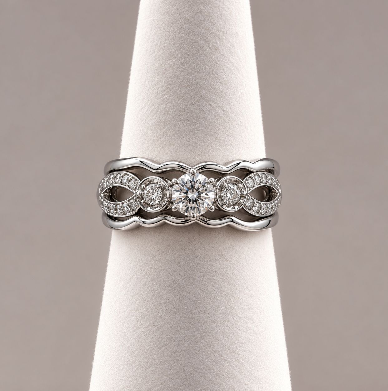 "Antoinette " 3-Piece Diamond Bridal Set