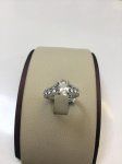 WG Eng Ring w/LC 0.92 ct oval Dia