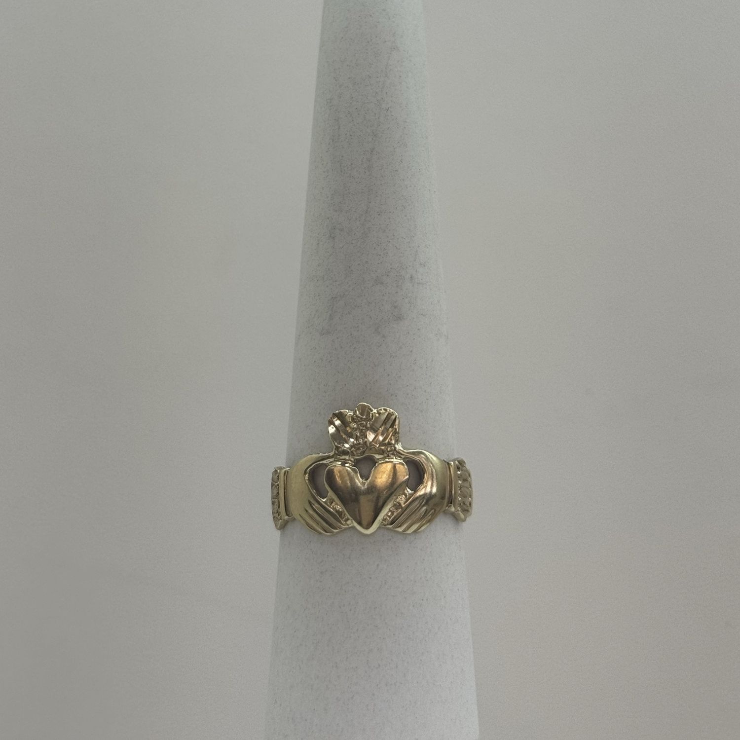 Gold Claddagh Ring- Large, Metal: YG.Sz11